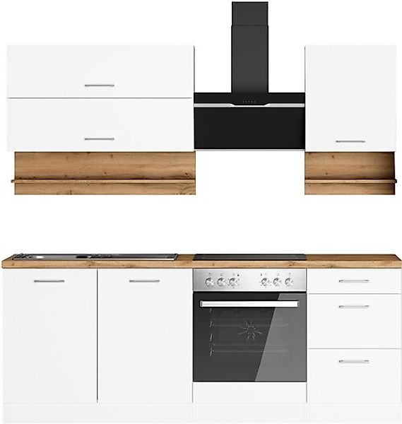 KOCHSTATION Küchenzeile »KS-Milan« 210 cm breit, robuste Metallauszüge, vie günstig online kaufen