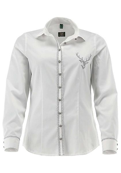 OS Trachten Trachtenbluse Slidix Tailliert, Haifischkragen, Metallknöpfe, Z günstig online kaufen