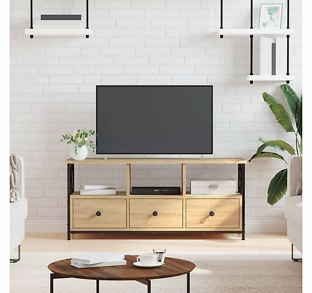 furnicato TV-Schrank Sonoma Eiche 102x33x45 cm Holzwerkstoff & Eisen günstig online kaufen