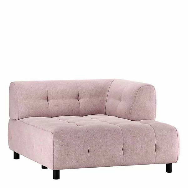 Flachgewebe Modulsofa Mauve in modernem Design Fußgestell aus Holz günstig online kaufen