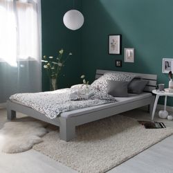 Homestyle4u Holzbett Doppelbett mit Kopfteil Massiv günstig online kaufen