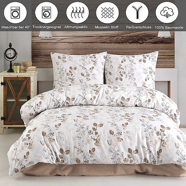 Buymax Bettwäsche Almira, 100% Baumwolle Renforcé, 2 teilig, Bettwäsche-Set günstig online kaufen