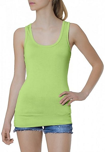 Caspar Longshirt SRT006 Damen klassisch elegantes Basic Top LongTop TankTop günstig online kaufen