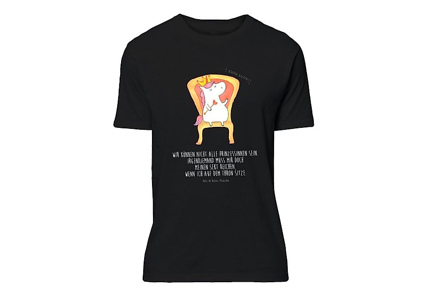 Mr. & Mrs. Panda T-Shirt Einhorn König - Schwarz - Geschenk, Unicorn, Krone günstig online kaufen