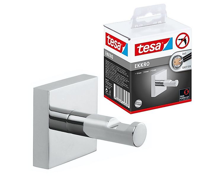 tesa Klebehaken EKKRO Bademantelhaken Chrom, Badezimmer, (Packung, EKKRO), günstig online kaufen