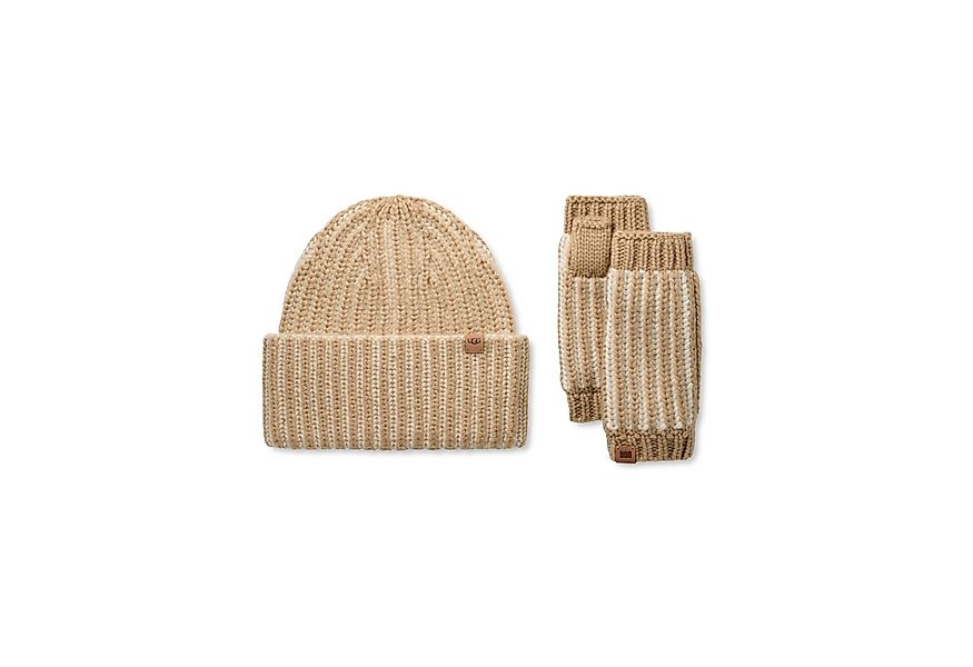 UGG Strickmütze Chunky Plaited Set (Set, 2-St) Strickmütze mit Handstulpen günstig online kaufen
