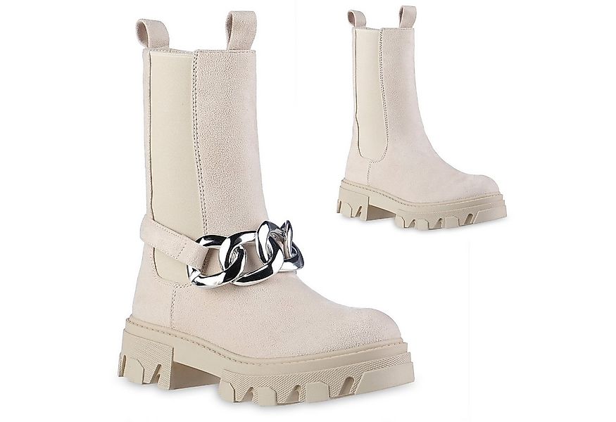 VAN HILL 837801 Plateaustiefel Damen Leicht Gefütterte Plateaustiefel Stief günstig online kaufen