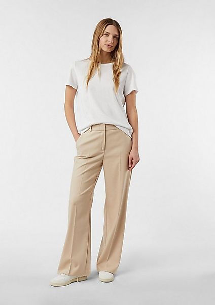 comma Chinos Hose Marlenehose aus Flanell günstig online kaufen