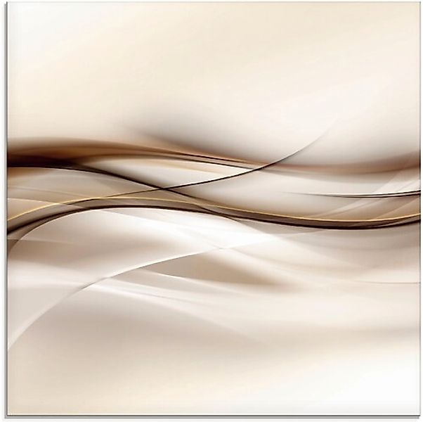 Artland Glasbild »Braune abstrakte Welle« Muster 1 Stk. tlg. günstig online kaufen