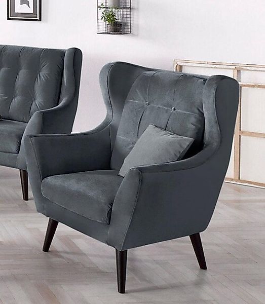 andas Ohrensessel »Hemmink, Sessel, Loungesessel«, mit Knopfheftung günstig online kaufen