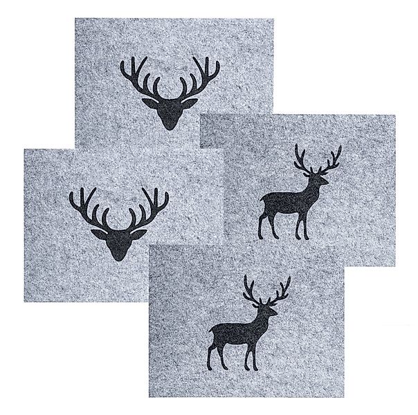 Levandeo® Platzset, 4er Set Platzset Hirsch günstig online kaufen