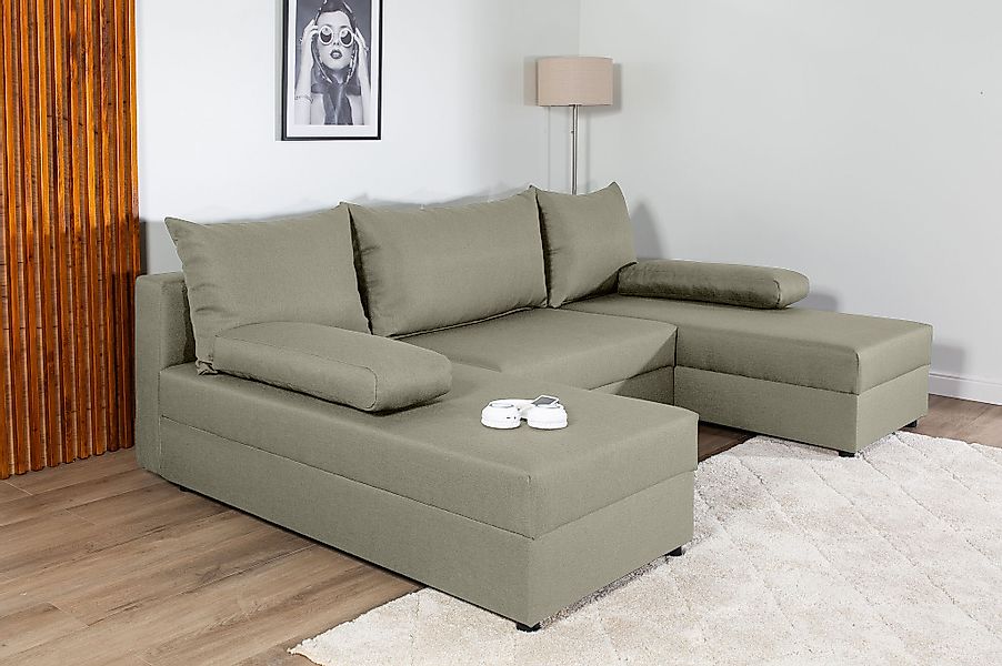 COLLECTION AB Wohnlandschaft »Pico U-Form, Breite 220, mit Schlaffunktion, günstig online kaufen