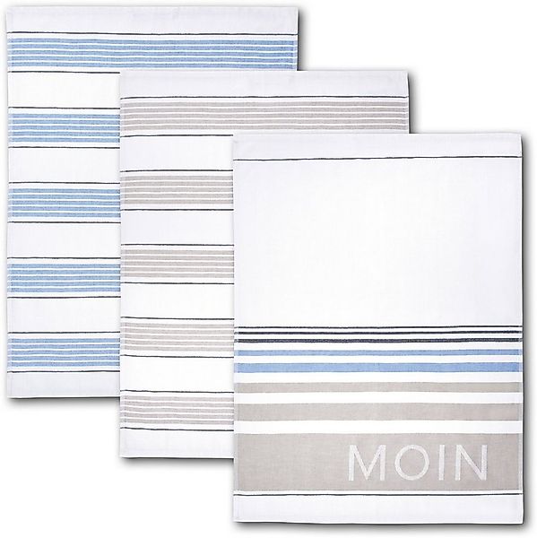 Dyckhoff Geschirrtuch Moin, (Set, 3-tlg), 100% Baumwolle, saugfähig, 50 x 7 günstig online kaufen