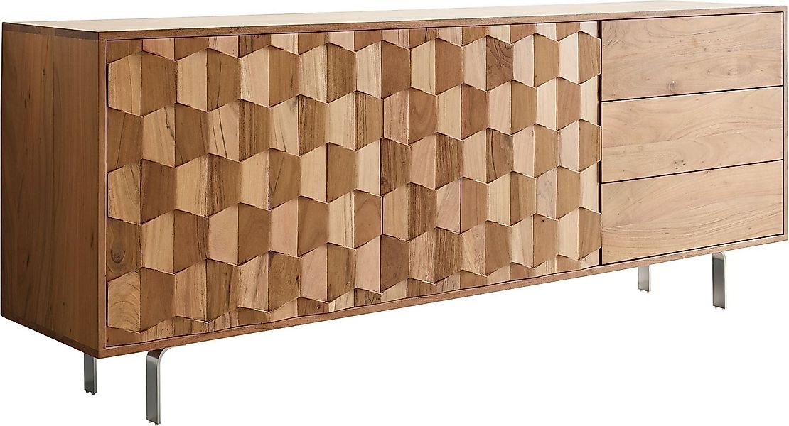 DELIFE Sideboard Fevo, Akazie Natur 175 günstig online kaufen
