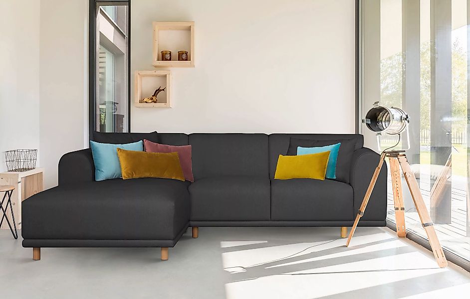 andas Ecksofa "Maroon L-Form", in skandinavischem Design, mit losen Kissen günstig online kaufen