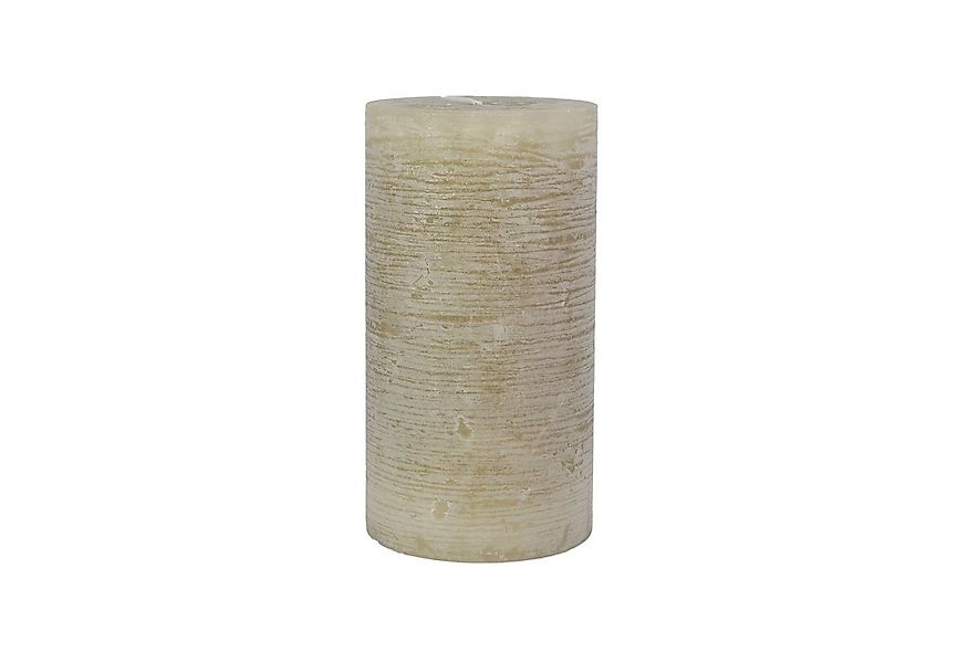 B&S Stumpenkerze Stumpenkerze durchgefärbt leinen 15 x Ø 8 cm günstig online kaufen