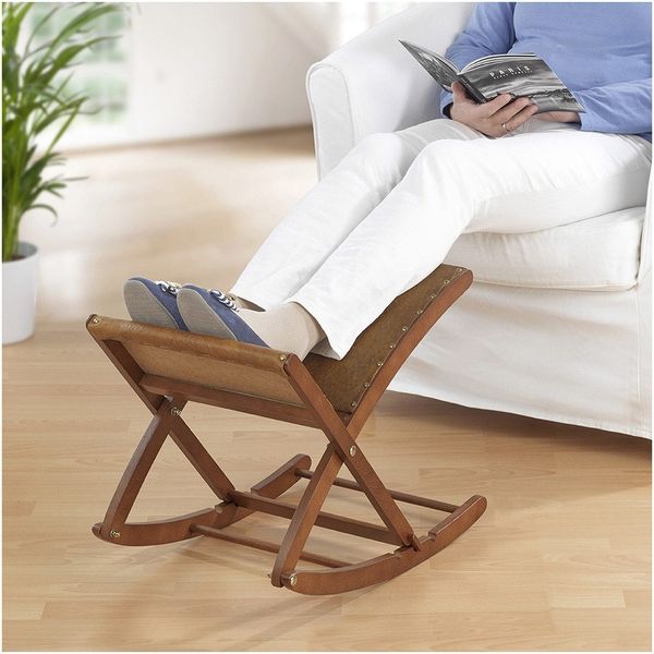 Maximex Fußhocker KOMFORT, Beinschaukel, Massivholz-Gestell, dreifach günstig online kaufen