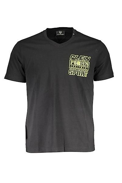 PLEIN SPORT T-Shirt Stilvolles Herren V-Ausschnitt T-Shirt in Schwarz günstig online kaufen