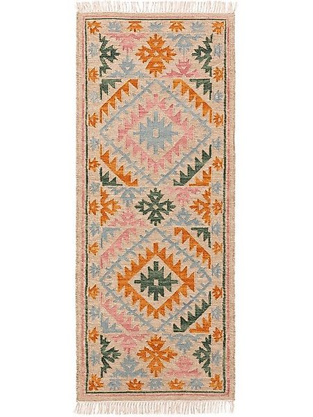 benuta Teppich Zohra, rechteckig, Höhe: 5 mm, Wolle, handgewebt, Kelim, Eth günstig online kaufen