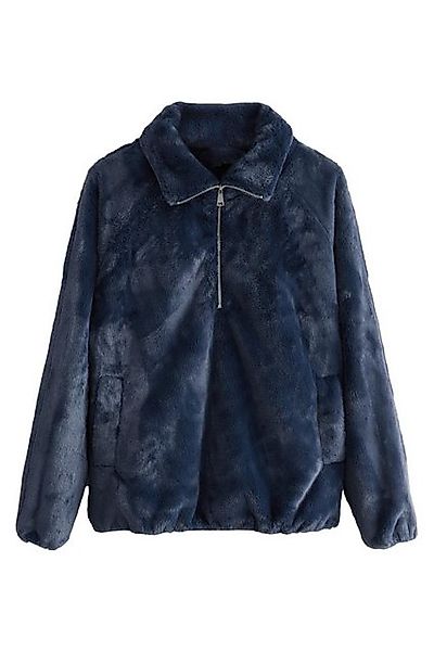 Next Fleecejacke Oberteil aus Kunstfell mit halbem Reißverschluss (1-St) günstig online kaufen