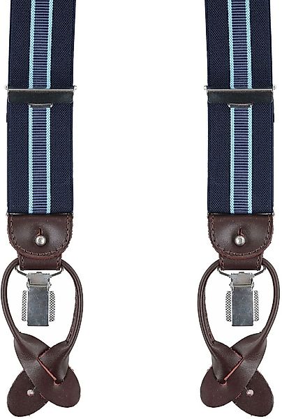 Profuomo Luxus Hosenträger Dunkelblau-Hellblau - günstig online kaufen
