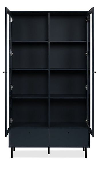 Furn.Design Vitrine Barina (Vitrinenschrank in dunklem blau, 100 x 183 cm) günstig online kaufen