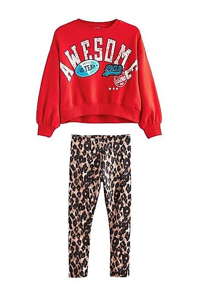 Next Shirt & Leggings Varsity Sweatshirt und Leggings mit Animal-Print (2-t günstig online kaufen