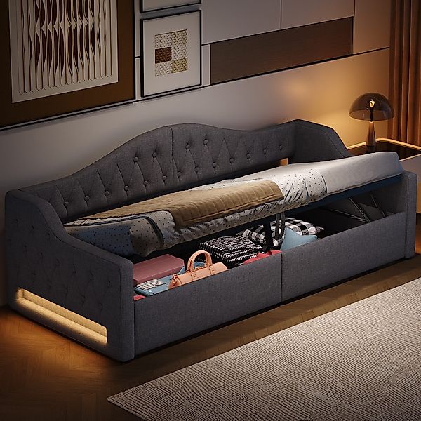 Merax Daybett mit hydraulischem Stauraum (Schlafsofa günstig online kaufen