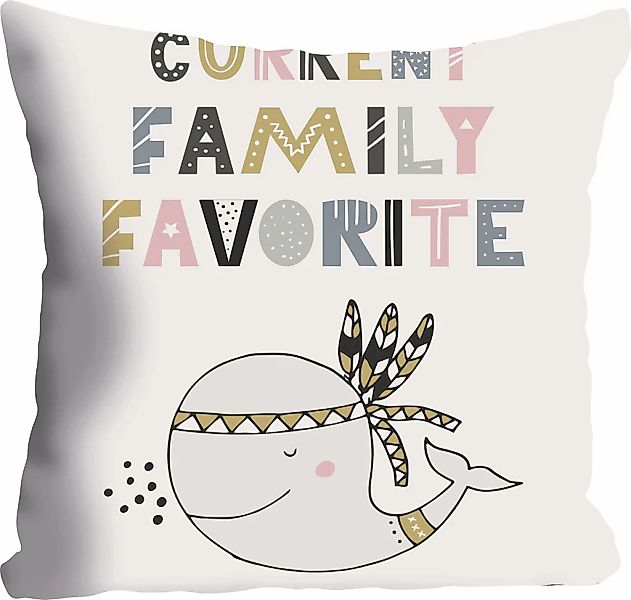 queence Dekokissen ""Family Favorite"" Kissenhülle ohne Füllung, 1 Stück günstig online kaufen