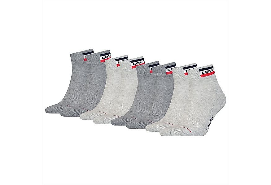 Levi's® Kurzsocken Mid Cut (4-Paar) mit weicher Frottee-Sohle günstig online kaufen