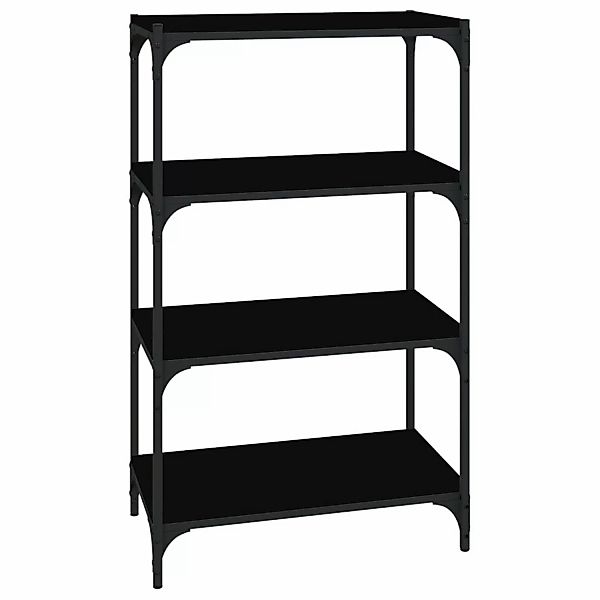 VidaXL Bücherregal Schwarz 60x33x100 cm Holzwerkstoff und Stahl günstig online kaufen