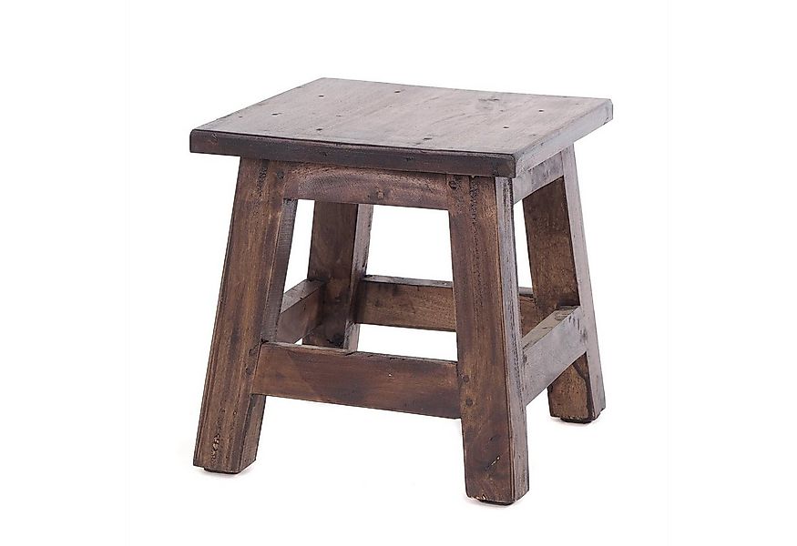 DESIGN DELIGHTS Hocker Fusshocker PALO, 27x26cm (HxB), rustikaler Holzhocke günstig online kaufen