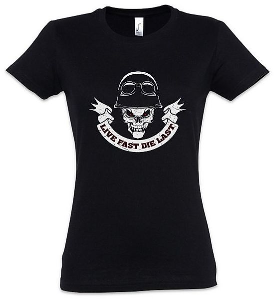 Urban Backwoods Print-Shirt Live Fast Die Last Damen T-Shirt Biker Rocker C günstig online kaufen