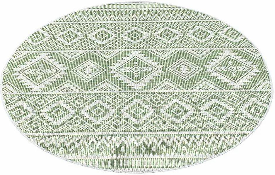 Carpet City Outdoorteppich "PALM3522" rund 5 mm Höhe Wetterfest & UV-bestän günstig online kaufen