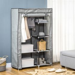 HOMCOM Stoffschrank Klappbarer Kleiderschrank Faltbare Garderobe günstig online kaufen