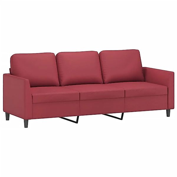 vidaXL 3-Sitzer-Sofa Weinrot 180 cm Kunstleder 359341 günstig online kaufen