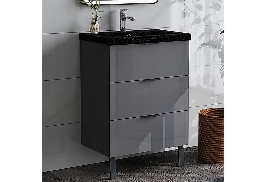 duschspa Waschtisch Badmöbel Set Waschbecken mit Unterschrank Badezimmer Mö günstig online kaufen