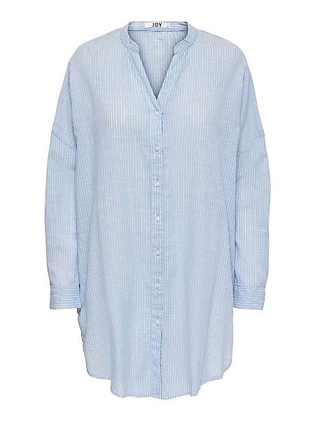 ONLY Langer Loose Fit Hemd Damen Blau günstig online kaufen