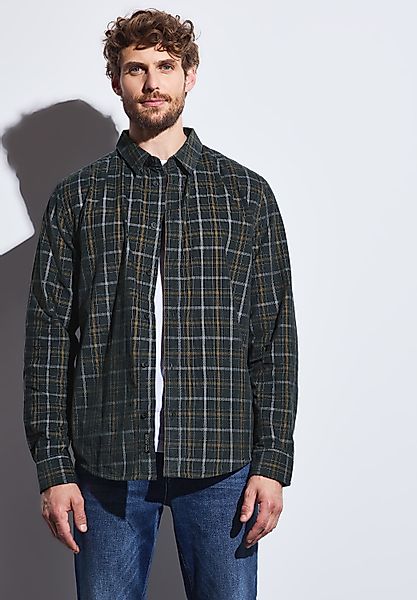 STREET ONE MEN Langarmhemd mit Knopfleiste günstig online kaufen