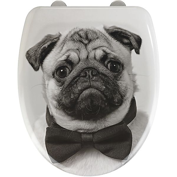 WENKO WC-Sitz WENKO Toilettensitz Pugy Mops WC Sitz Brille Klodeckel Klobri günstig online kaufen