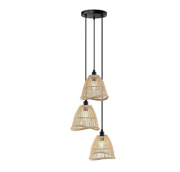 HOME DELUXE Hängeleuchte aus Rattan - FELIA, 33,5 x 33,5 x 225 cm, Pendelle günstig online kaufen