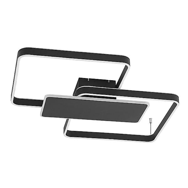 Lucande LED Deckenleuchte Kadira 9922003 Dimmbar Modern in Schwarz aus Meta günstig online kaufen