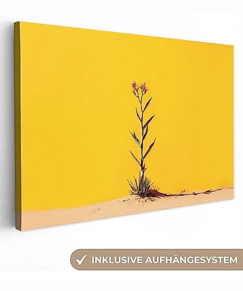 OneMillionCanvasses® Leinwandbild Sand - Pflanze - Gelb - Minimalistisch, F günstig online kaufen