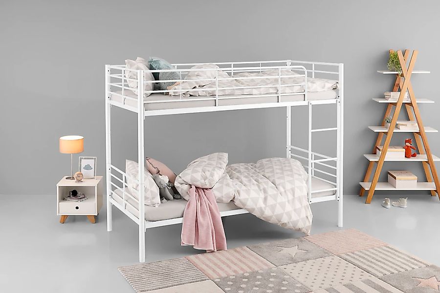Home affaire Etagenbett "Hayo, Belastbarkeit 250 KG Metallbett, Stockbett", günstig online kaufen
