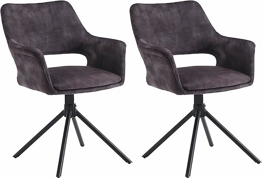 byLIVING Esszimmerstuhl »Eleonore 2er-Set« (Set) 2 Stk. Samtvelours   Vinta günstig online kaufen
