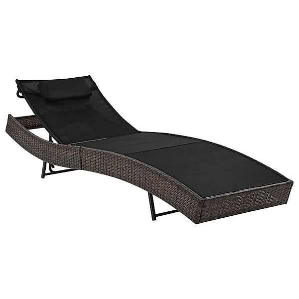 vidaXL Gartenliege Sonnenliege mit Kissen Poly günstig online kaufen