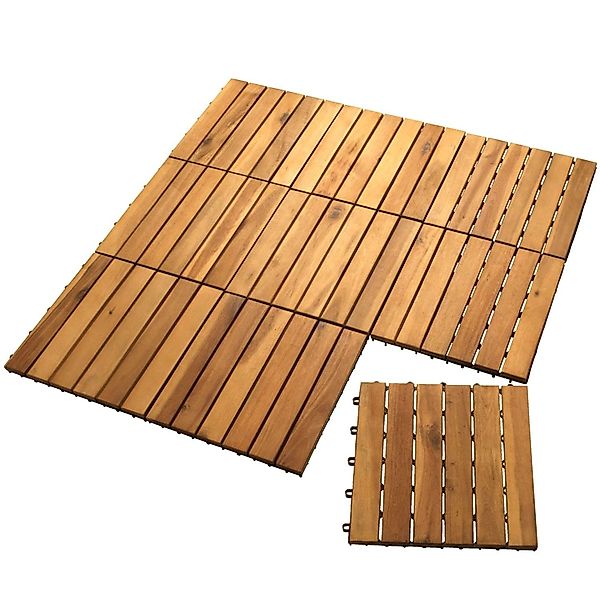 BURI Holzfliesen 33 Balkonfliesen 30x30 Terrassenfliesen günstig online kaufen