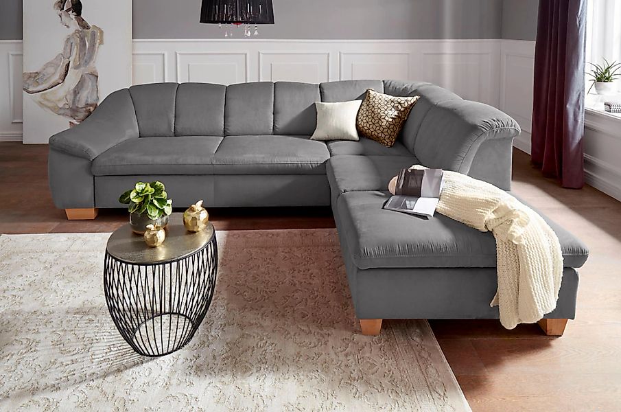 sit&more Ecksofa "Santo L-Form", mit Federkern, wahlweise mit Bettfunktion günstig online kaufen