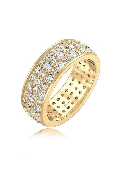 Elli Premium Fingerring Microsetting Zirkonia Weiß 925 Sterling Silber günstig online kaufen