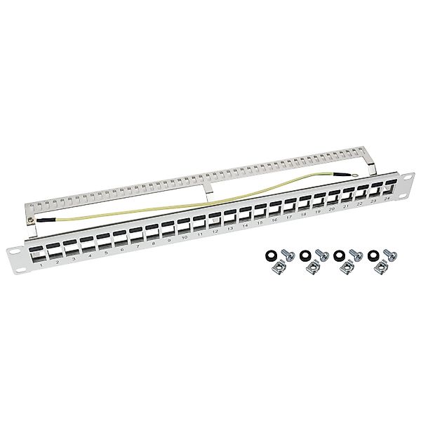 HMF 66446-07 STP Keystone-Patchpanel für Serverschrank 19 Zoll 1 HE 24 Port günstig online kaufen